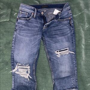 Silver Jeans Blue Distressed Boyfriend Jeans